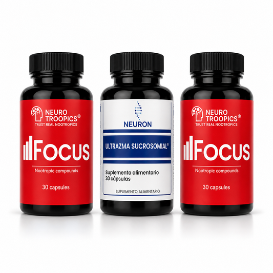 Trio pack 2 Neurotroopics Focus premium + Ultrazma sucrosomial 30 cápsulas
