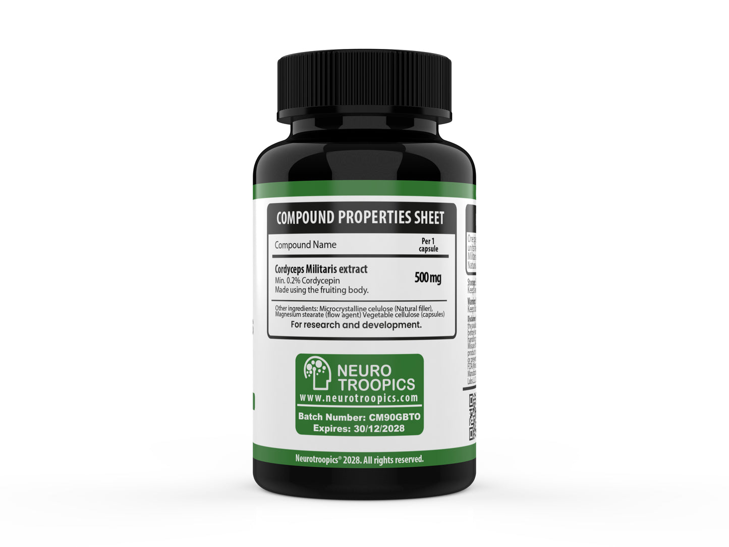 Cordyceps Militaris - 90 Cápsulas 500 Mg