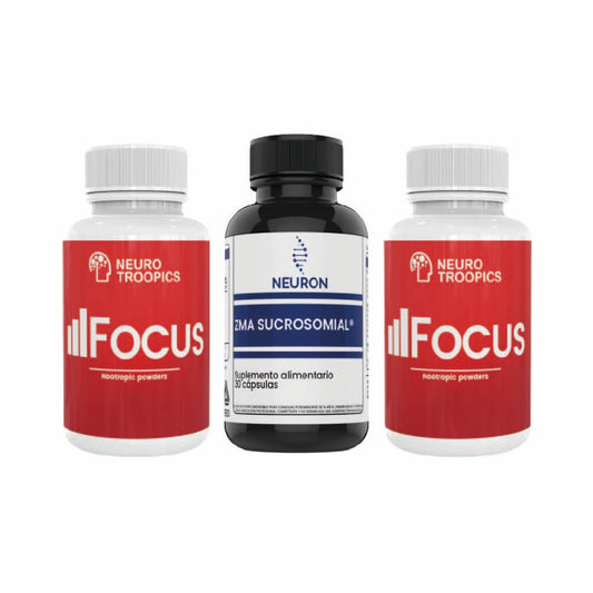 Trio pack 2 Neurotroopics Focus premium + Ultrazma sucrosomial 30 cápsulas