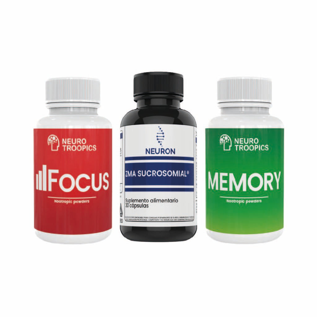 Trio pack Neurotroopics Memory premium+ Neurotroopics Focus premium  + Ultrazma sucrosomial 30 cápsulas